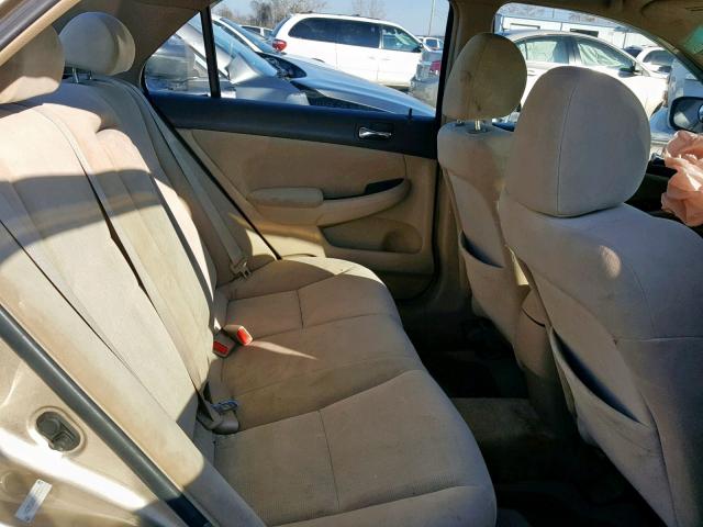 1HGCM56405A189373 - 2005 HONDA ACCORD LX GOLD photo 6