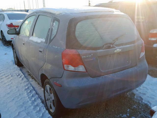 KL1TD65697B782273 - 2007 CHEVROLET AVEO BASE Boz foto 3