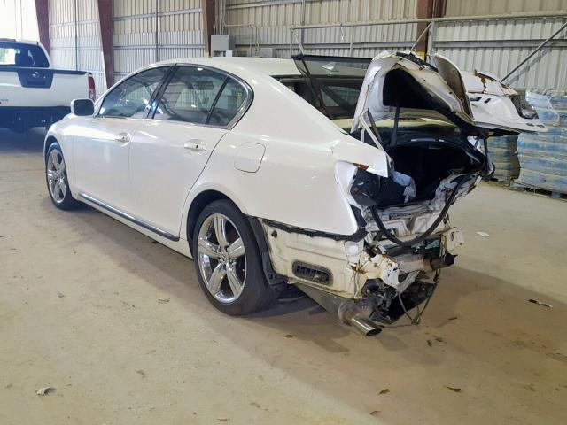 JTHBE96S370023353 - 2007 LEXUS GS 350 WHITE photo 3