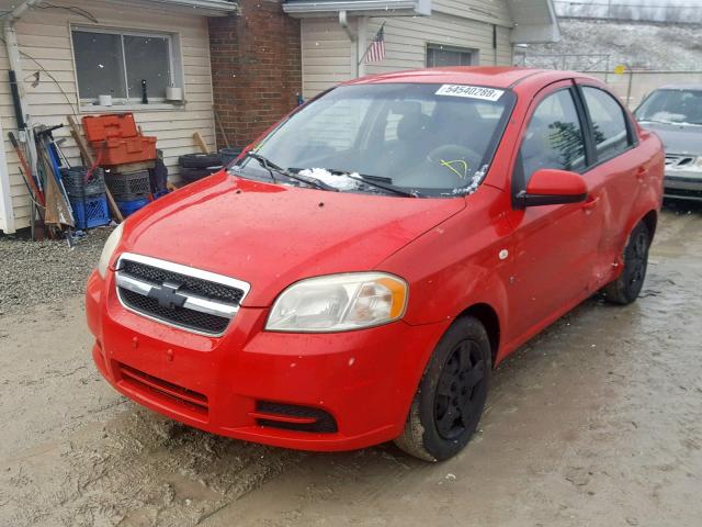 KL1TD56677B112892 - 2007 CHEVROLET AVEO BASE Қызыл фото 2