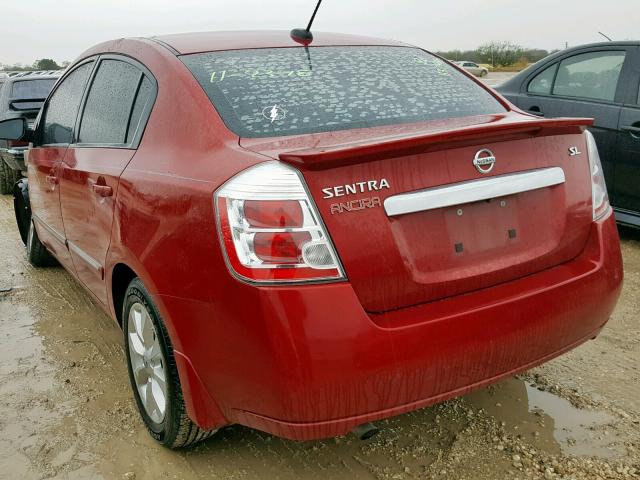 3N1AB6AP1CL697220 - 2012 NISSAN SENTRA 2.0 RED photo 3