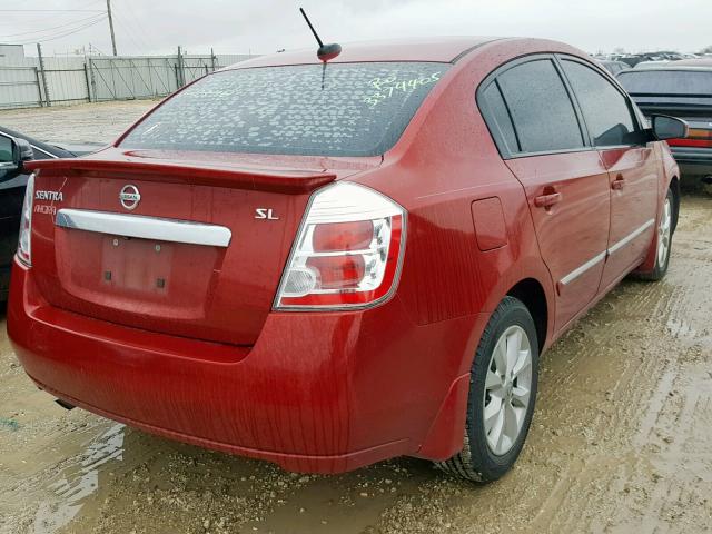 3N1AB6AP1CL697220 - 2012 NISSAN SENTRA 2.0 RED photo 4