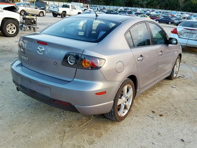 JM1BK123051218702 - 2005 MAZDA 3 S GRAY photo 4