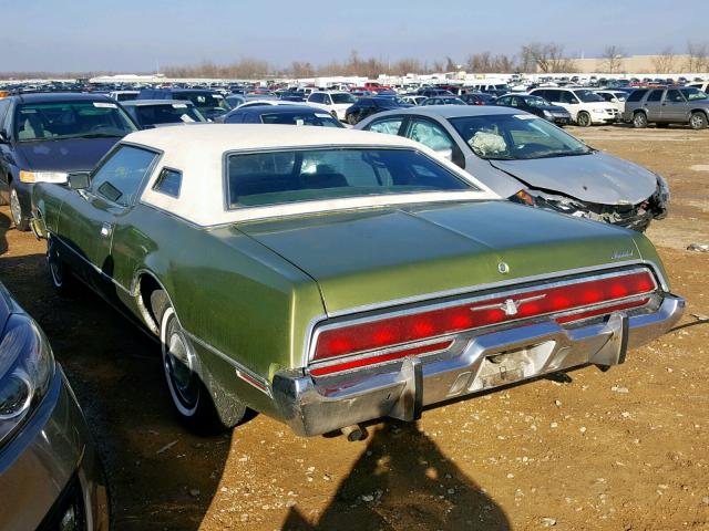 3J87A231303 - 1973 FORD THUNDERBIR GREEN photo 3