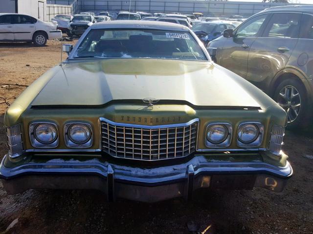 3J87A231303 - 1973 FORD THUNDERBIR GREEN photo 9