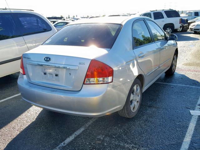 KNAFE122885584658 - 2008 KIA SPECTRA EX SILVER photo 4