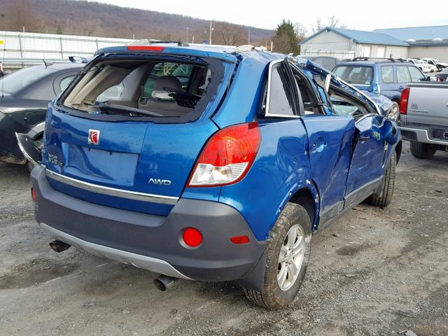 3GSDL43N99S579443 - 2009 SATURN VUE XE BLUE photo 4