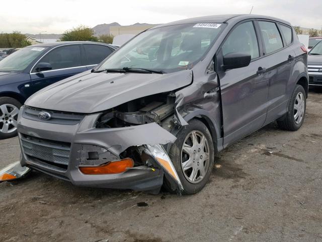 1FMCU0F71EUB80543 - 2014 FORD ESCAPE S GRAY photo 2