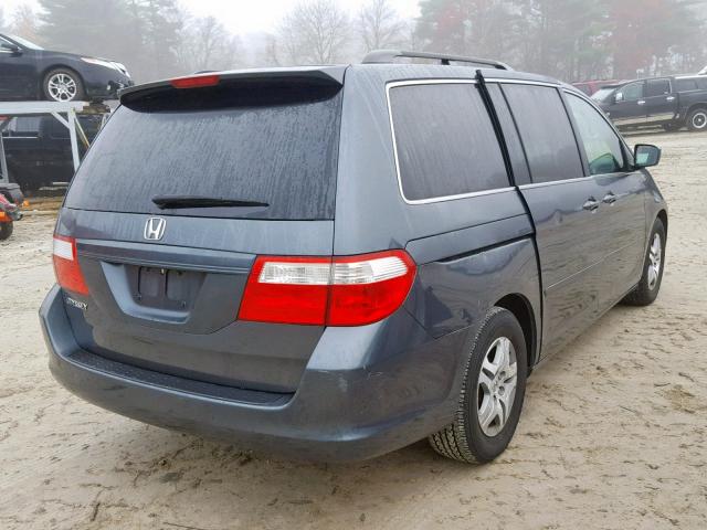 5FNRL38746B447734 - 2006 HONDA ODYSSEY EX CHARCOAL photo 4