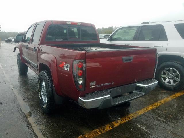 1GCDT13E178187282 - 2007 CHEVROLET COLORADO BURGUNDY photo 3