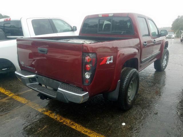 1GCDT13E178187282 - 2007 CHEVROLET COLORADO BURGUNDY photo 4