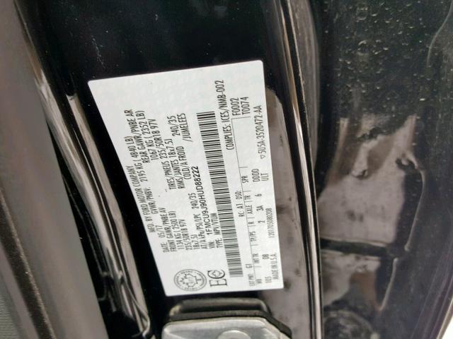 1FMCU9J90HUD88222 - 2017 FORD ESCAPE TIT BLACK photo 10