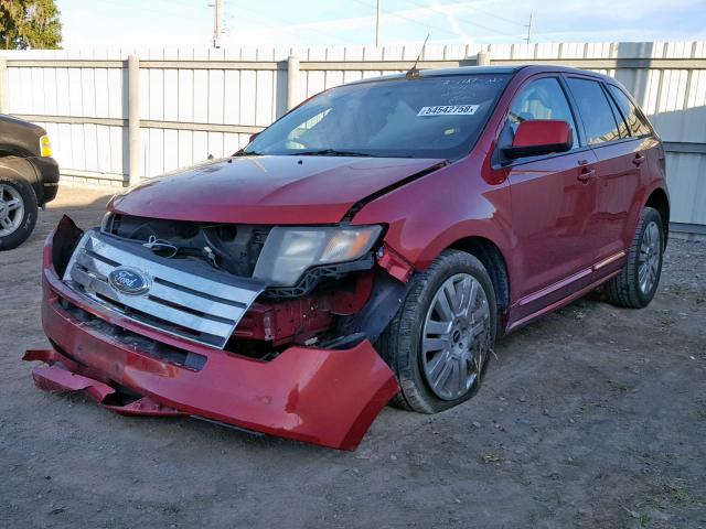 2FMDK3AC4ABB27612 - 2010 FORD EDGE SPORT RED photo 2