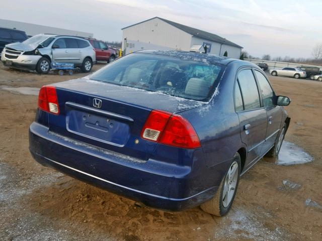 2HGES26704H586332 - 2004 HONDA CIVIC EX BLUE photo 4