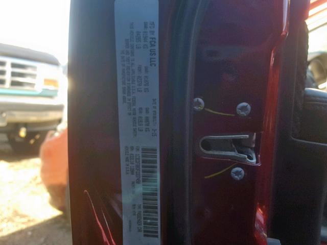 1C3CDFBB3FD337450 - 2015 DODGE DART SXT RED photo 10