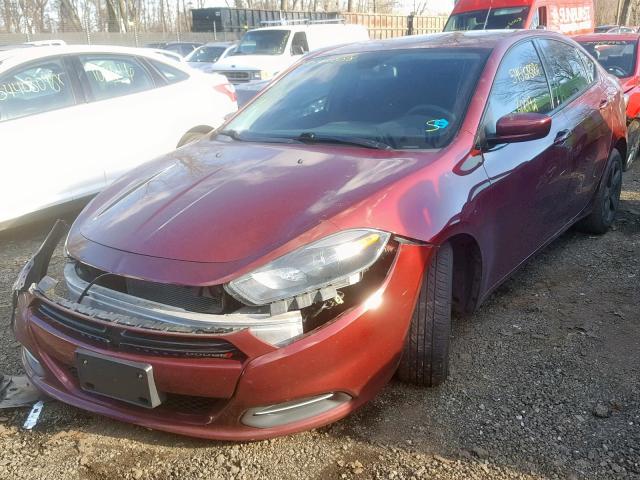 1C3CDFBB3FD337450 - 2015 DODGE DART SXT RED photo 2