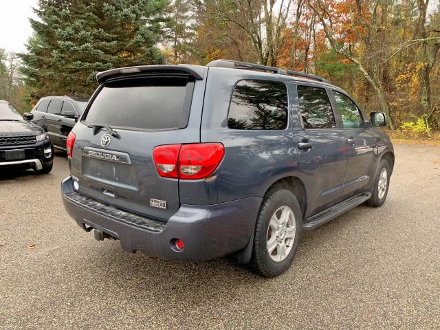 5TDBY64AX8S006727 - 2008 TOYOTA SEQUOIA SR BLUE photo 4