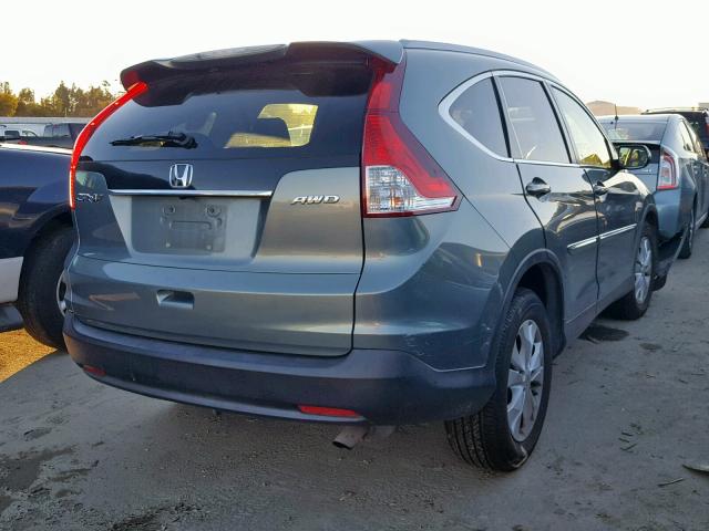 JHLRM4H76CC020084 - 2012 HONDA CR-V EXL BLUE photo 4