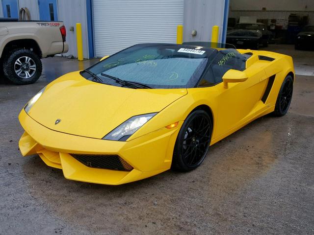 ZHWGU6AU8ALA09207 - 2010 LAMBORGHINI GALLARDO S YELLOW photo 2