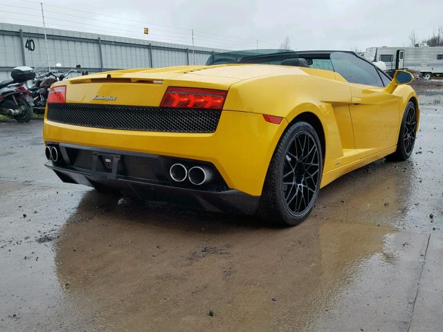 ZHWGU6AU8ALA09207 - 2010 LAMBORGHINI GALLARDO S YELLOW photo 4