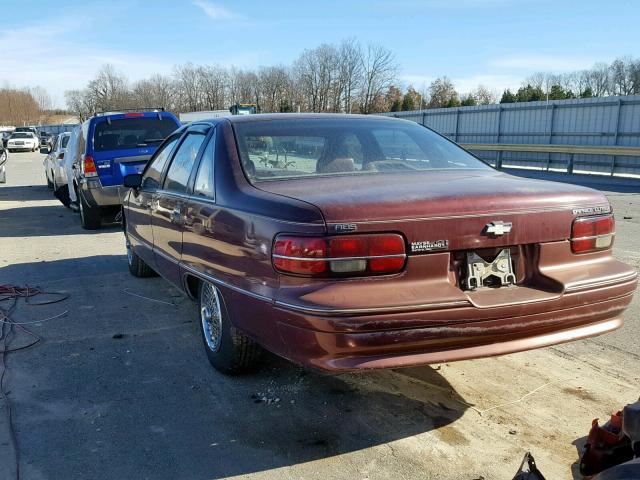 1G1BN53E8MR114823 - 1991 CHEVROLET CAPRICE CL MAROON photo 3