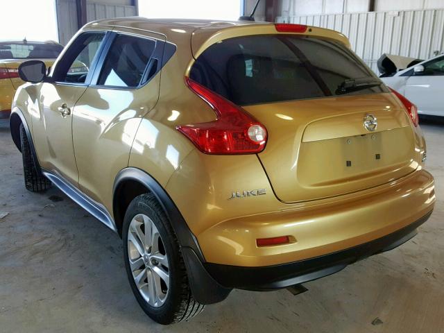 JN8AF5MR5ET454893 - 2014 NISSAN JUKE S GOLD photo 3