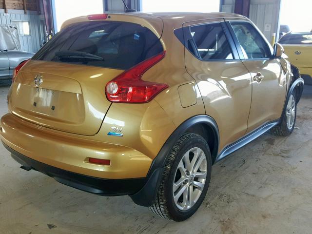 JN8AF5MR5ET454893 - 2014 NISSAN JUKE S GOLD photo 4