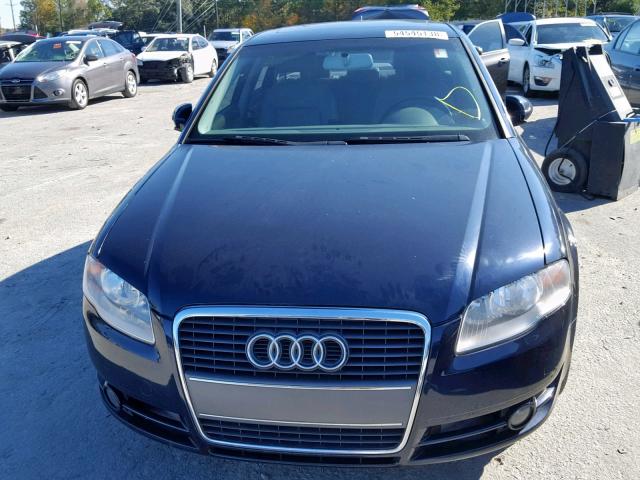 WAUAF78E17A076534 - 2007 AUDI A4 2 BLUE photo 9