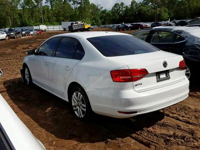 3VW2K7AJ8FM353625 - 2015 VOLKSWAGEN JETTA BASE WHITE photo 3