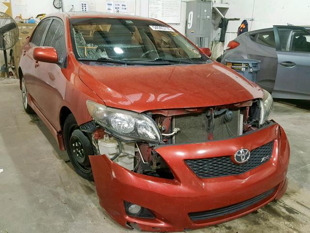 1NXBE40E19Z129136 - 2009 TOYOTA COROLLA XR RED photo 1