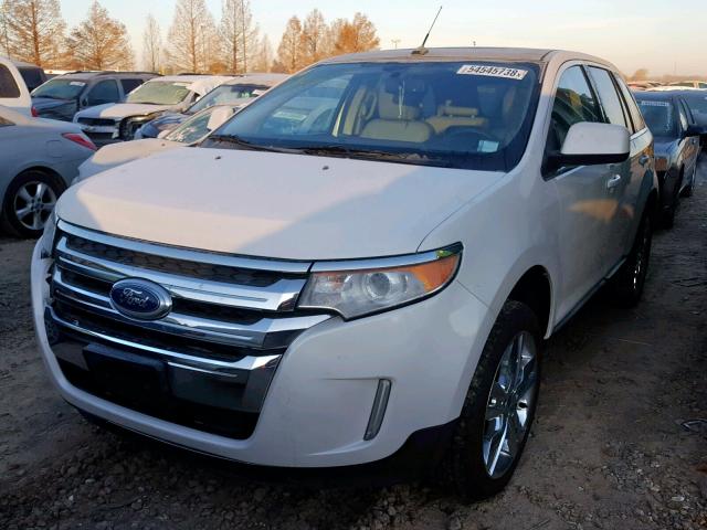 2FMDK4KC4BBA61035 - 2011 FORD EDGE LIMIT WHITE photo 2