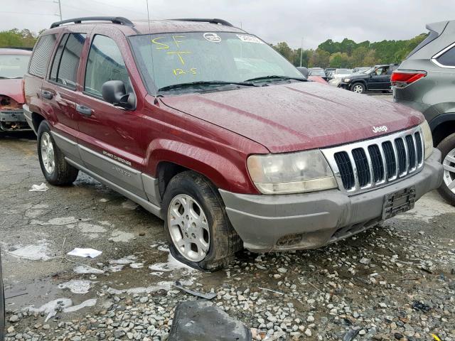 1J4GX48S12C310032 - 2002 JEEP GRAND CHER BURGUNDY photo 1