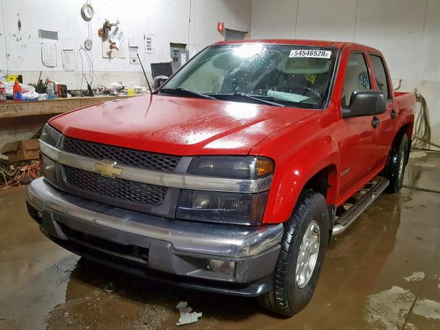 1GCDT136158223834 - 2005 CHEVROLET COLORADO RED photo 2