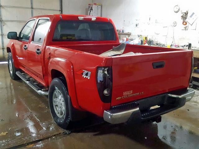 1GCDT136158223834 - 2005 CHEVROLET COLORADO RED photo 3