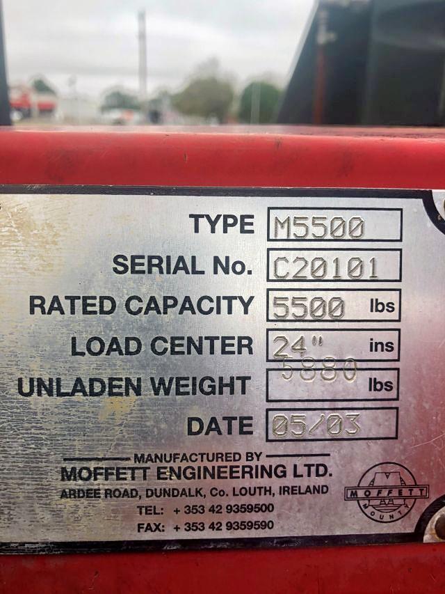 SNC20101 - 2003 MOFF FORKLIFT RED photo 5