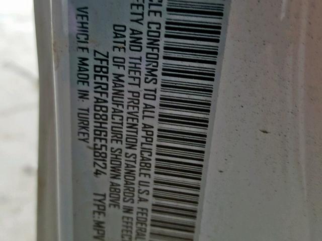 ZFBERFAB8H6E58124 - 2017 RAM PROMASTER 白色 照片 10