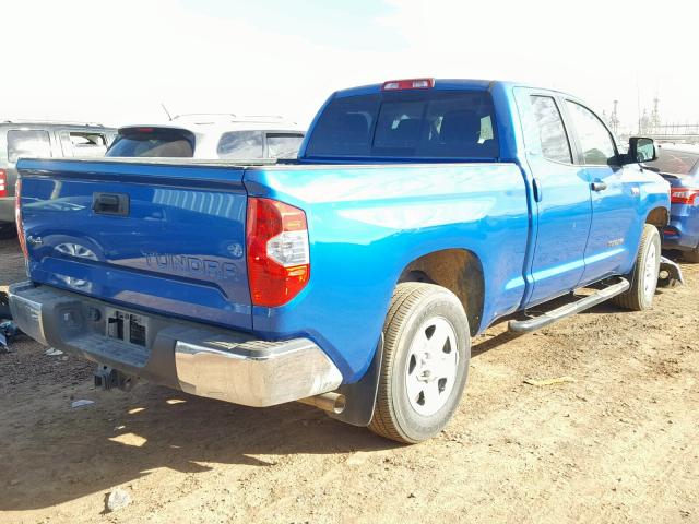 5TFUY5F16JX701478 - 2018 TOYOTA TUNDRA DOU BLUE photo 4