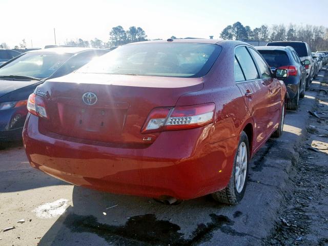 4T1BF3EK4BU590147 - 2011 TOYOTA CAMRY RED photo 4