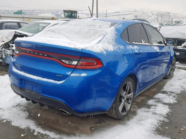 1C3CDFEB0GD538882 - 2016 DODGE DART GT BLUE photo 4