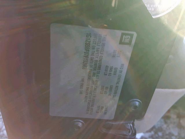 1G1ZS58F07F133963 - 2007 CHEVROLET MALIBU LS 黑色 照片 10