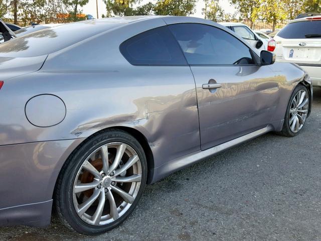 JNKCV64E38M117324 - 2008 INFINITI G37 BASE GRAY photo 9