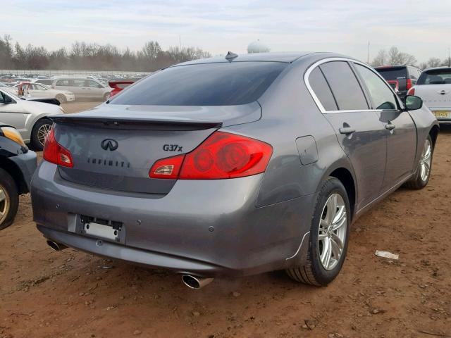 JN1CV6AR1DM355906 - 2013 INFINITI G37 GRAY photo 4