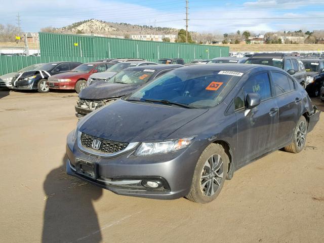 19XFB2F94DE047387 - 2013 HONDA CIVIC EXL GRAY photo 2