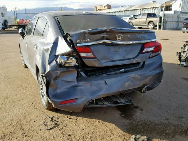 19XFB2F94DE047387 - 2013 HONDA CIVIC EXL GRAY photo 9