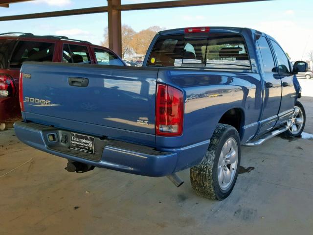 1D7HA18D24S530158 - 2004 DODGE RAM 1500 S BLUE photo 4