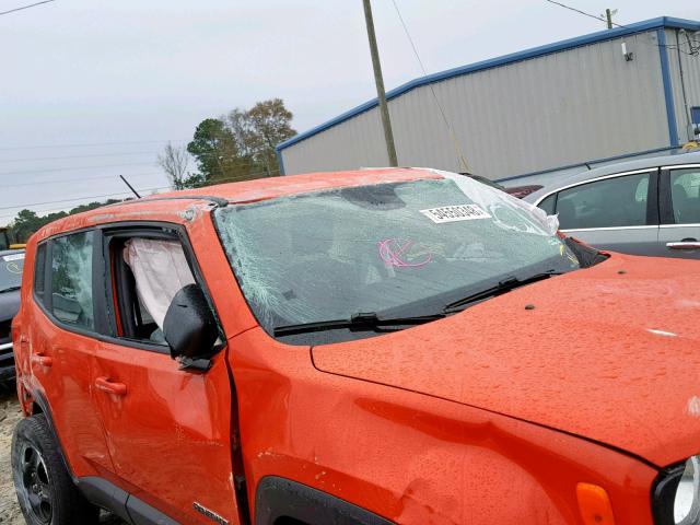 ZACCJAAB3HPE44351 - 2017 JEEP RENEGADE S ORANGE photo 9