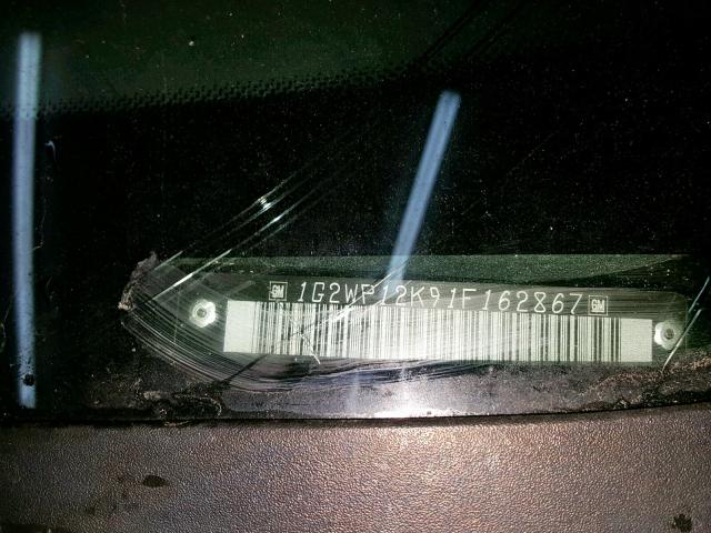 1G2WP12K91F162867 - 2001 PONTIAC GRAND PRIX BLACK photo 10