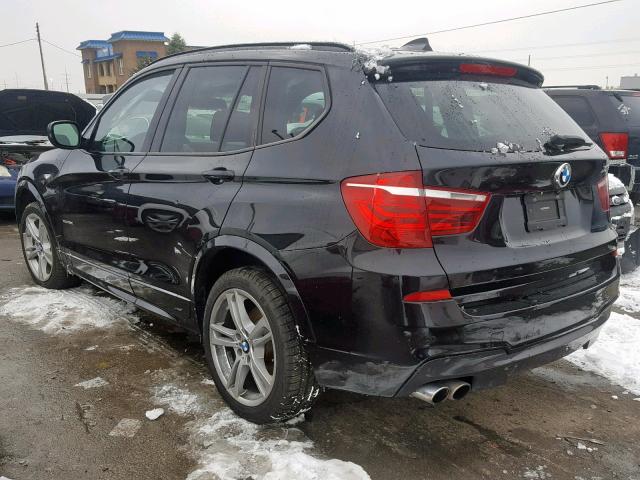 5UXWX9C58E0D35033 - 2014 BMW X3 XDRIVE2 BLACK photo 3