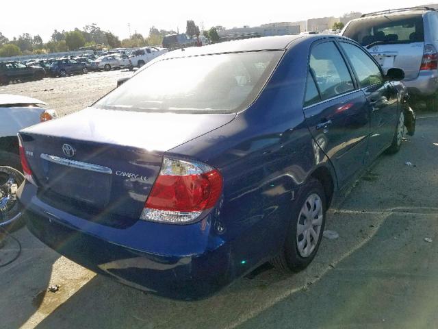 4T1BE30K65U418121 - 2005 TOYOTA CAMRY LE BLUE photo 4