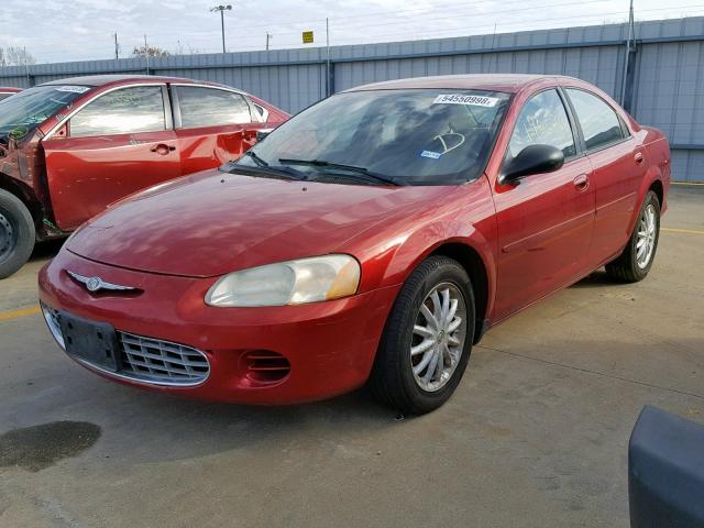 1C3EL46X52N226537 - 2002 CHRYSLER SEBRING LX RED photo 2